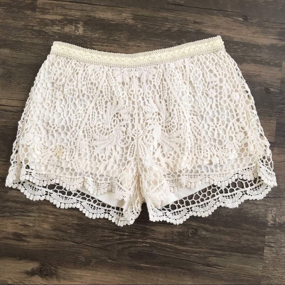Target Cream Lace Festival Shorts